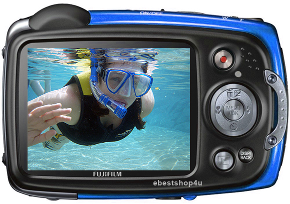Fuji Finepix XP20 14MP 5 meter Waterproof HD Digital Camera Blue 