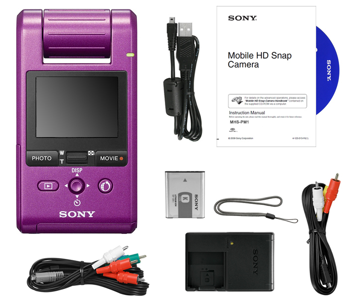 Sony Webbie MHS PM1 HD Video Camera/Camcorder ~ Violet 0689466086409 
