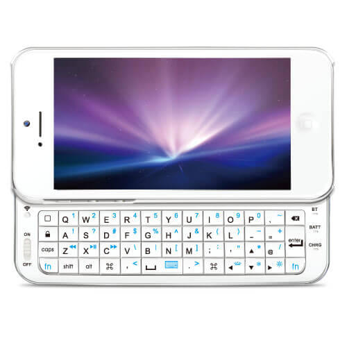 iPhone5 Bluetooth Keyboard Case-White